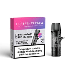 ELFLIQ ELFA TURBO REFILLABLE EMPTY POD 2PK 0.8ohm (10)