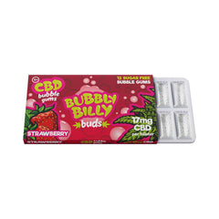MULTITRANCE BUBBLY BILLY BUDS 17mg CBD CHEWING GUM STRAWBERRY (24)