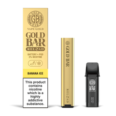 GOLD BAR RELOAD BATTERY + POD BANANA ICE (10)