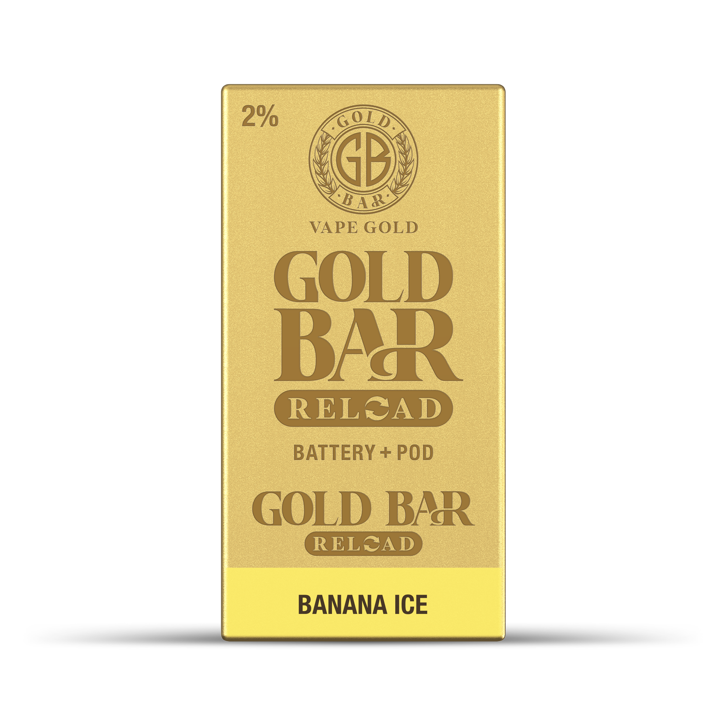 GOLD BAR RELOAD BATTERY + POD BANANA ICE (10)