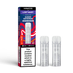 HAWCOS x LOST MARY HX600 POD 2PK BLUEBERRY SOUR RASPBERRY (10)