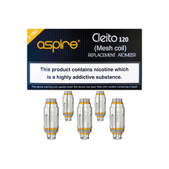 ASPIRE CLEITO 120 0.15 OHM MESH COILS (5)