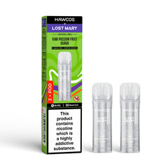 HAWCOS x LOST MARY HX600 POD 2PK KIWI PASSION FRUIT GUAVA (10)