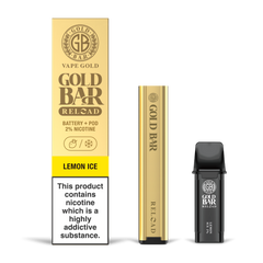 GOLD BAR RELOAD BATTERY + POD LEMON ICE (10)