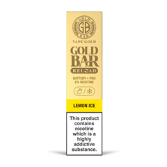 GOLD BAR RELOAD BATTERY + POD LEMON ICE (10)
