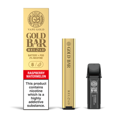 GOLD BAR RELOAD BATTERY + POD RASPBERRY WATERMELON (10)