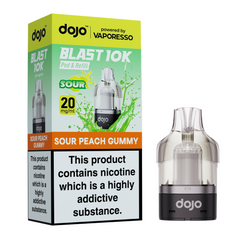 VAPORESSO DOJO BLAST 10K PODS SOUR PEACH GUMMY (5)