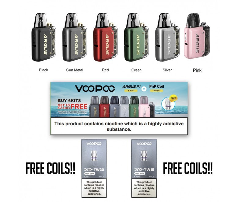 LIMITED AVAILABILITY VOOPOO ARGUS P1 POD KIT PROMO PACK