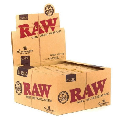 RAW CLASSIC CONNOISSEUR KING SIZE SLIM PAPERS + TIPS (24)