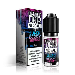 DOUBLE DRIP 10ML SUPER BERRY SHERBET NIC SALTS (10)