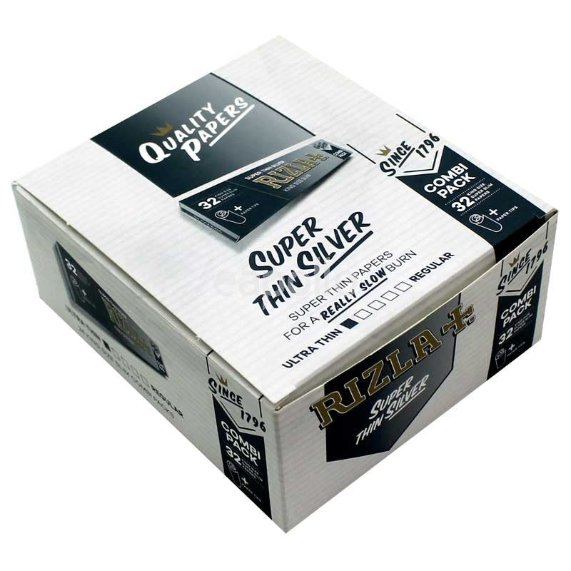 RIZLA SUPER THIN SILVER KING SIZE COMBI PACK (24)