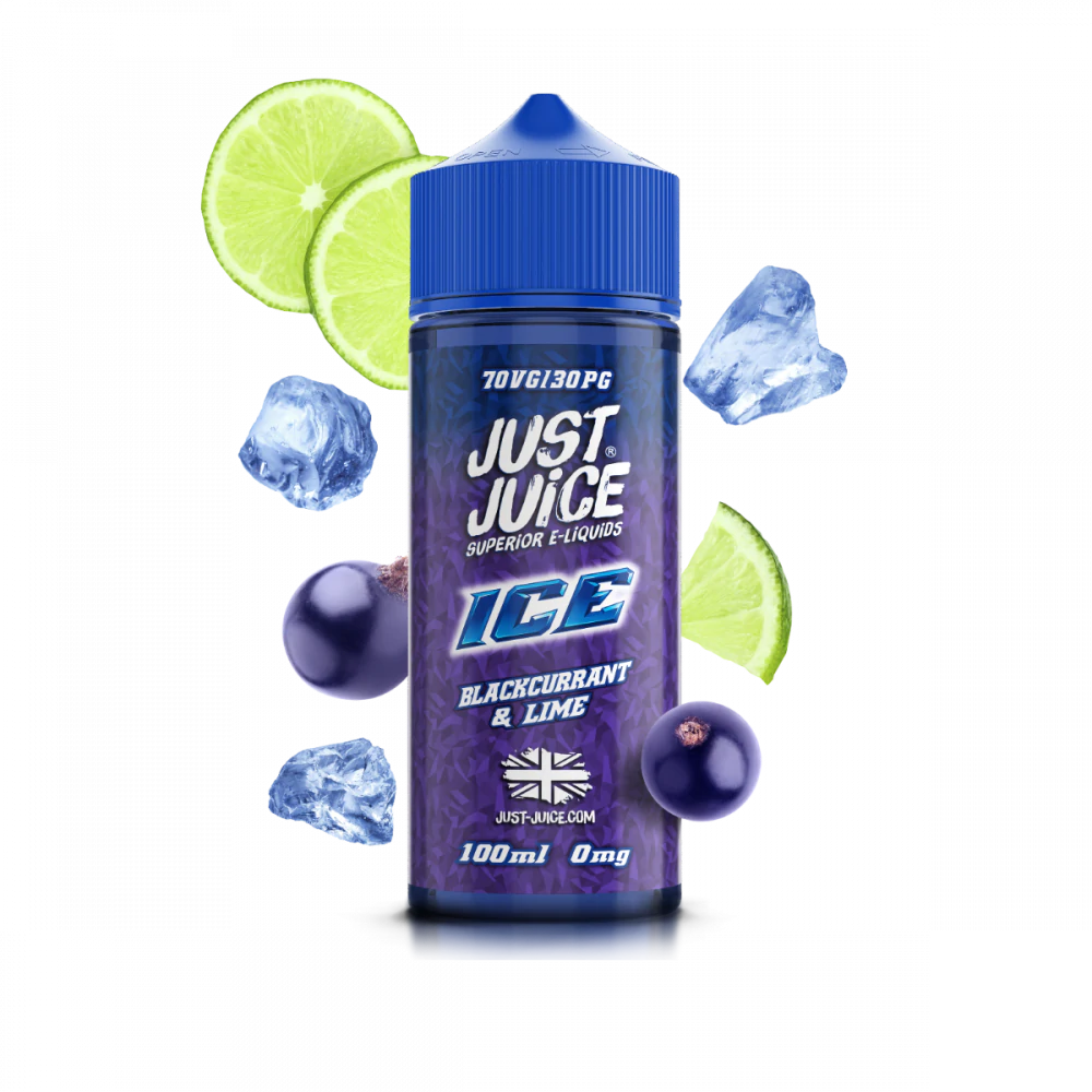 JUST JUICE 100ML SHORTFILL BLACKCURRANT & LIME ICE