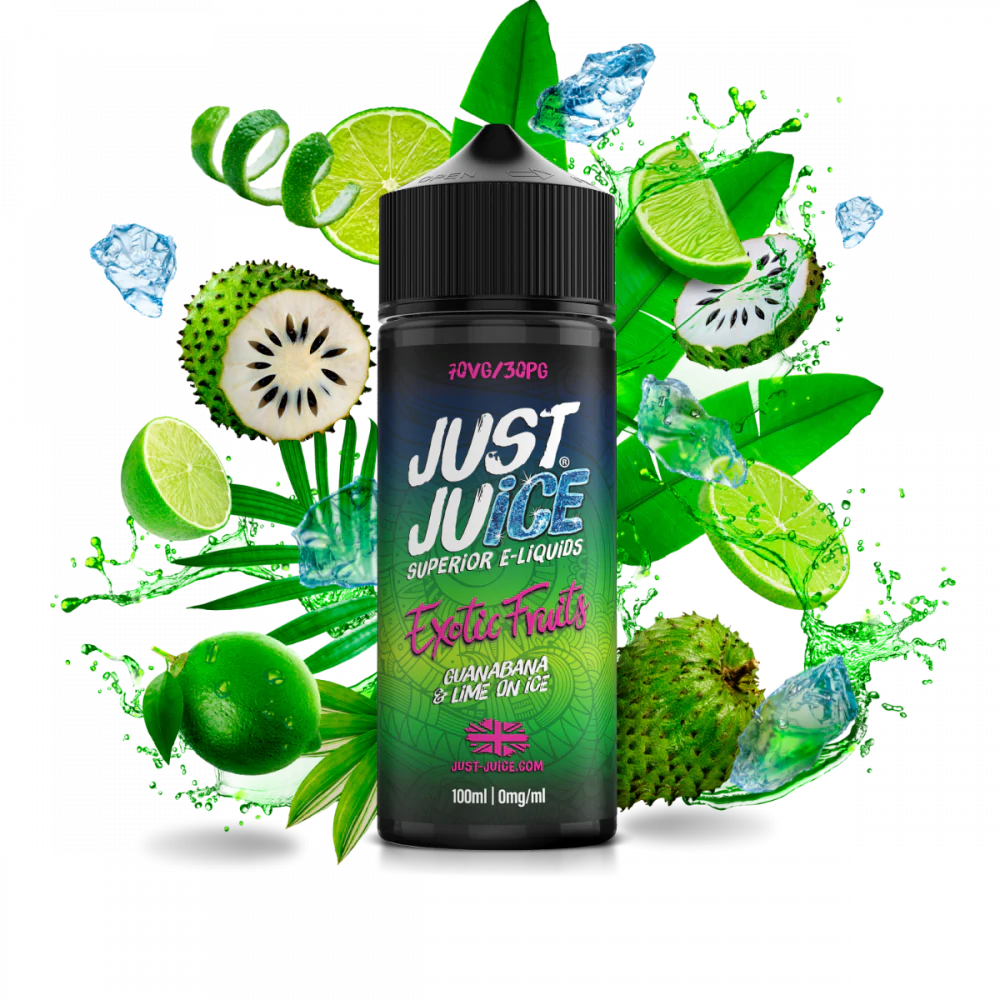 JUST JUICE 100ML SHORTFILL GUANABANA & LIME ON ICE