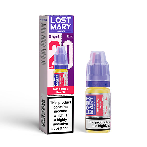 LOST MARY NIC SALTS 10mg RASPBERRY PEACH (10)