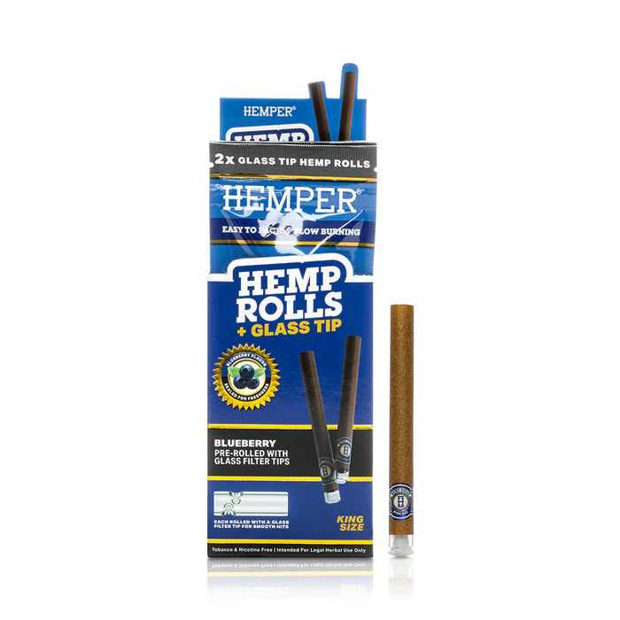 Pre-Rolled King Size Glass Tipped Hemp Rolls