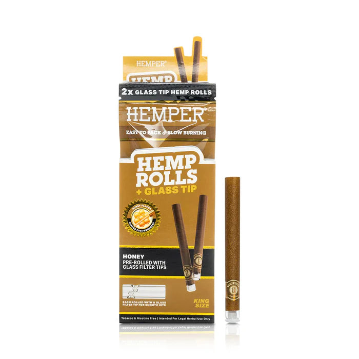 Pre-Rolled King Size Glass Tipped Hemp Rolls