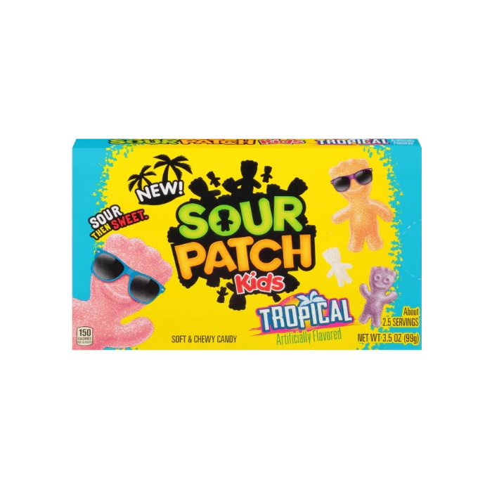 SOUR PATCH KIDS BOX TROPICAL 3.5OZ (99g) BOX OF 12