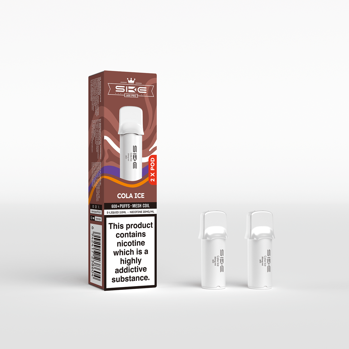 SKE 600 REFILL POD 2 PACK COLA ICE (10)