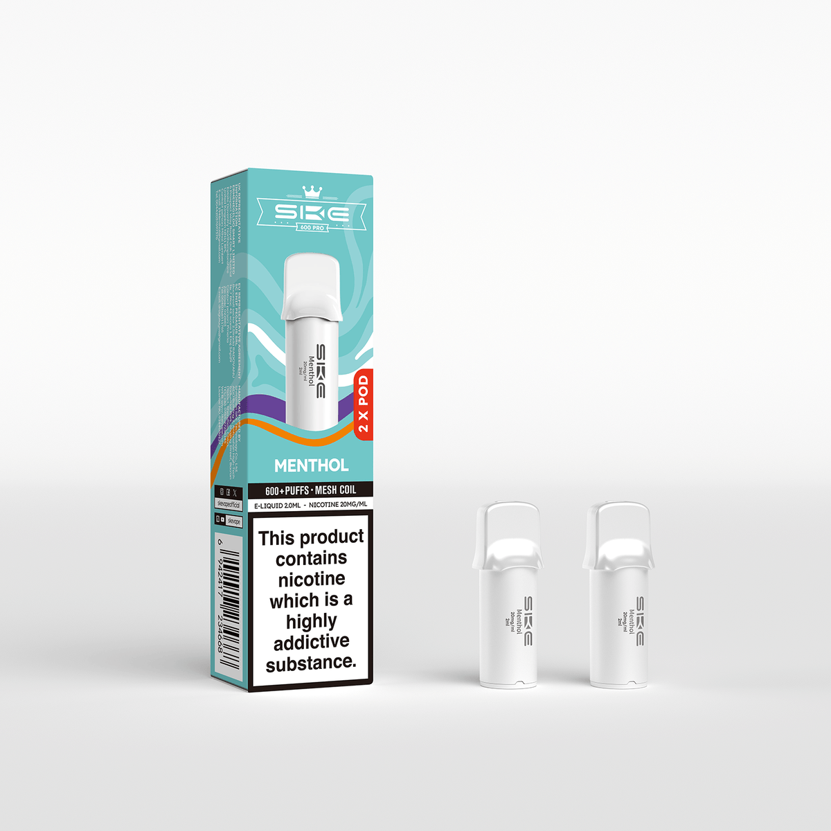SKE 600 REFILL POD 2 PACK MENTHOL (10)