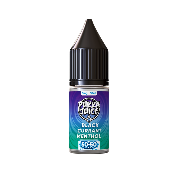 PUKKA JUICE 10ML 50/50 BLACKCURRANT MENTHOL (10)