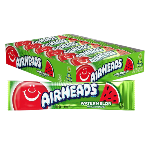 AIRHEADS 0.55OZ (15.6g) WATERMELON BOX OF 36