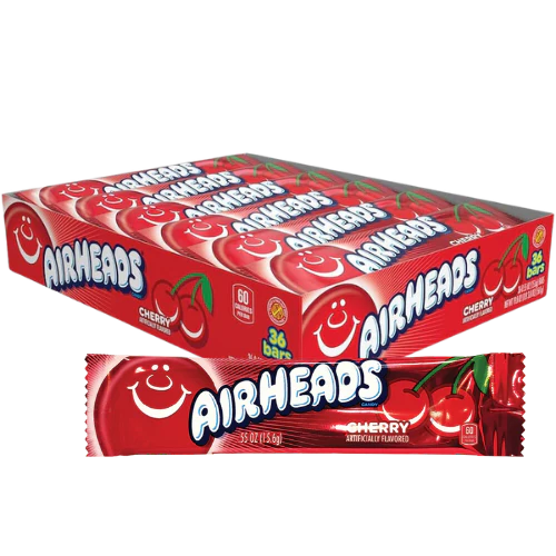 AIRHEADS 0.55OZ (15.6g) CHERRY BOX OF 36