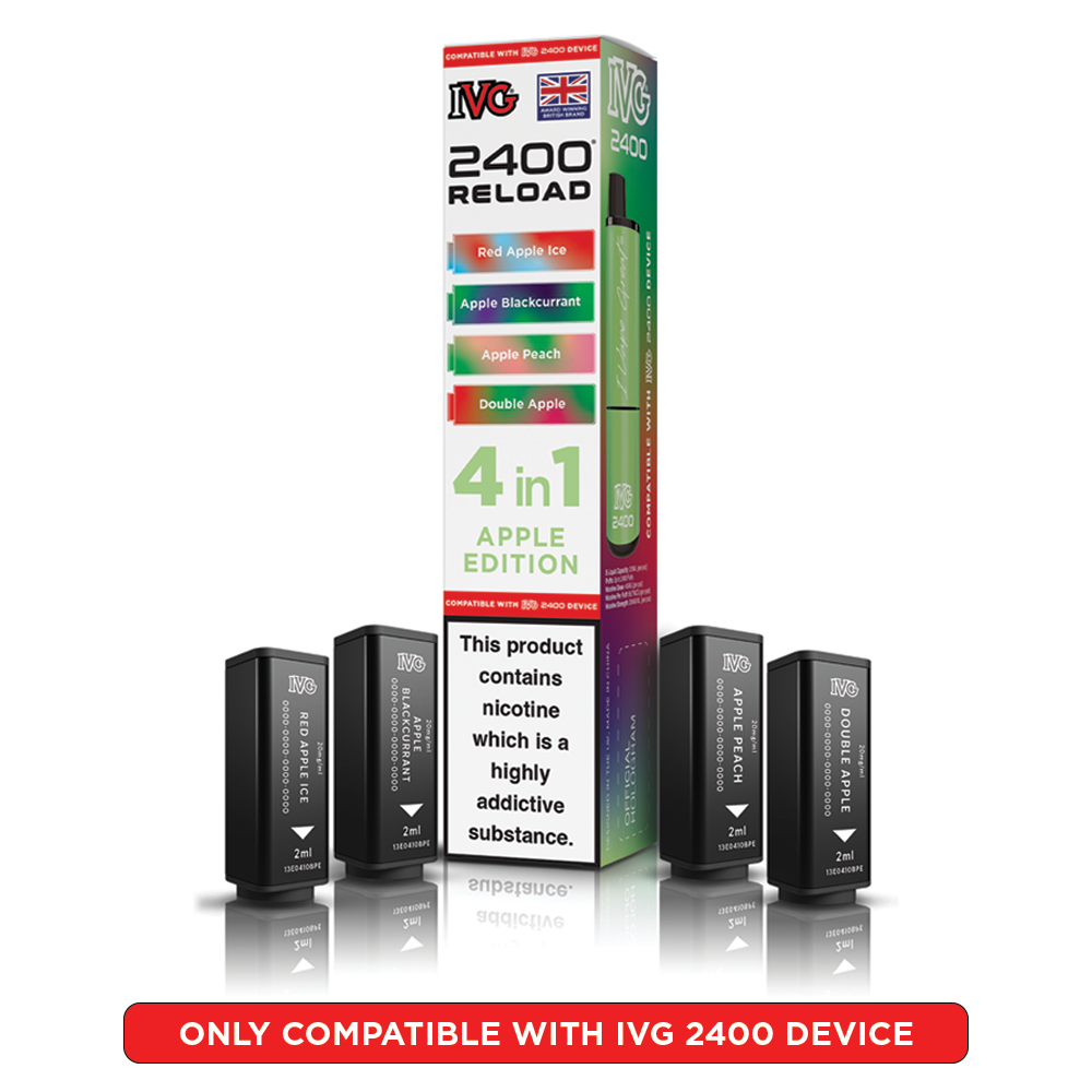 IVG 2400 RELOAD POD 4 PACK APPLE EDITION (5)