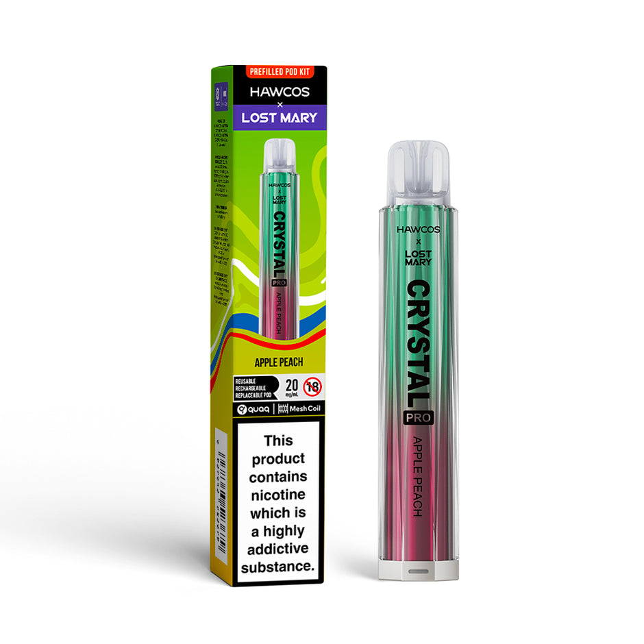 Lost Mary Crystal Prefilled Pod Spearmint HAWCOS X Lost Mary Pro Max 7K  Puff Vape Hawcos 7000 Puffs Of Crystal Australia