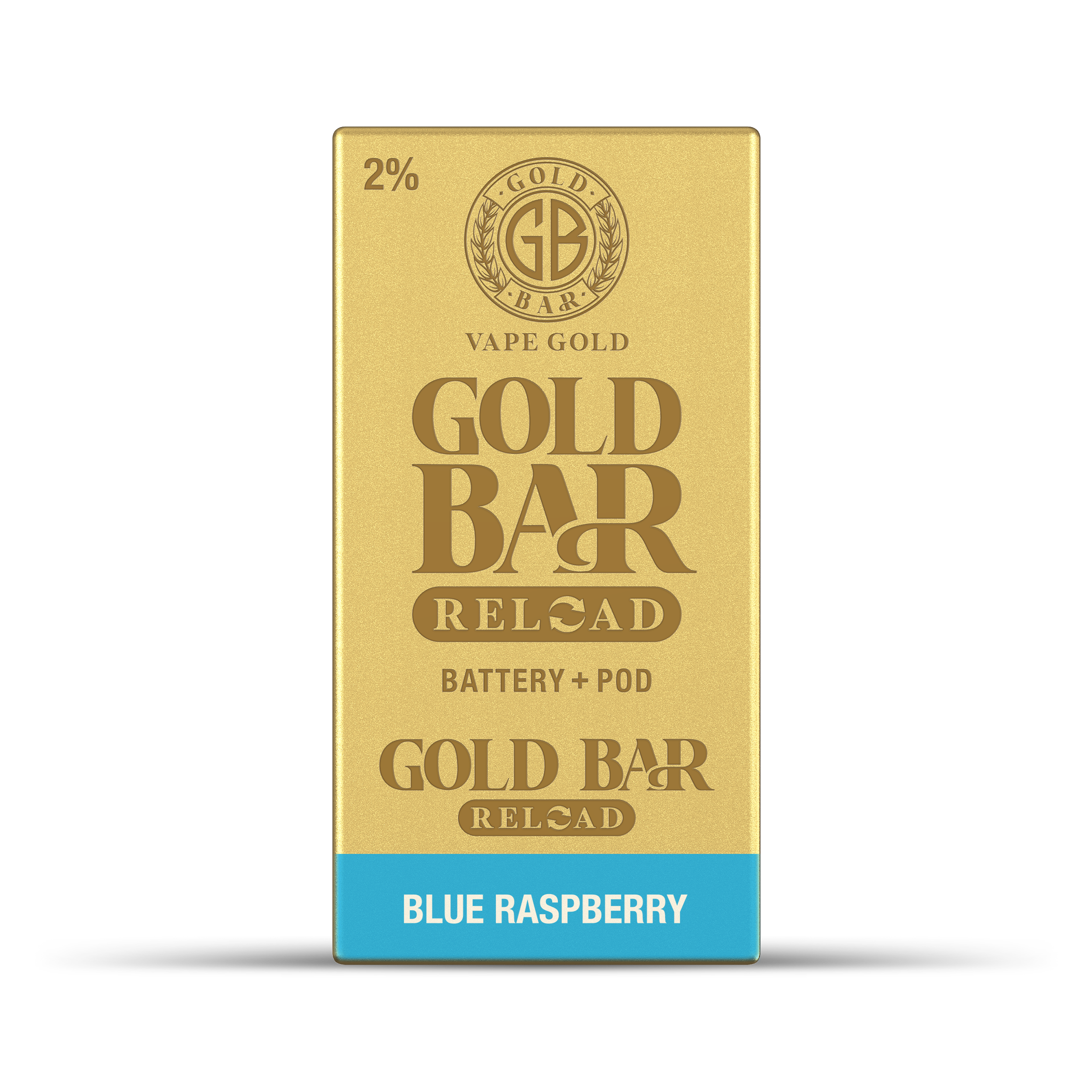 GOLD BAR RELOAD BATTERY + POD BLUE RASPBERRY (10)