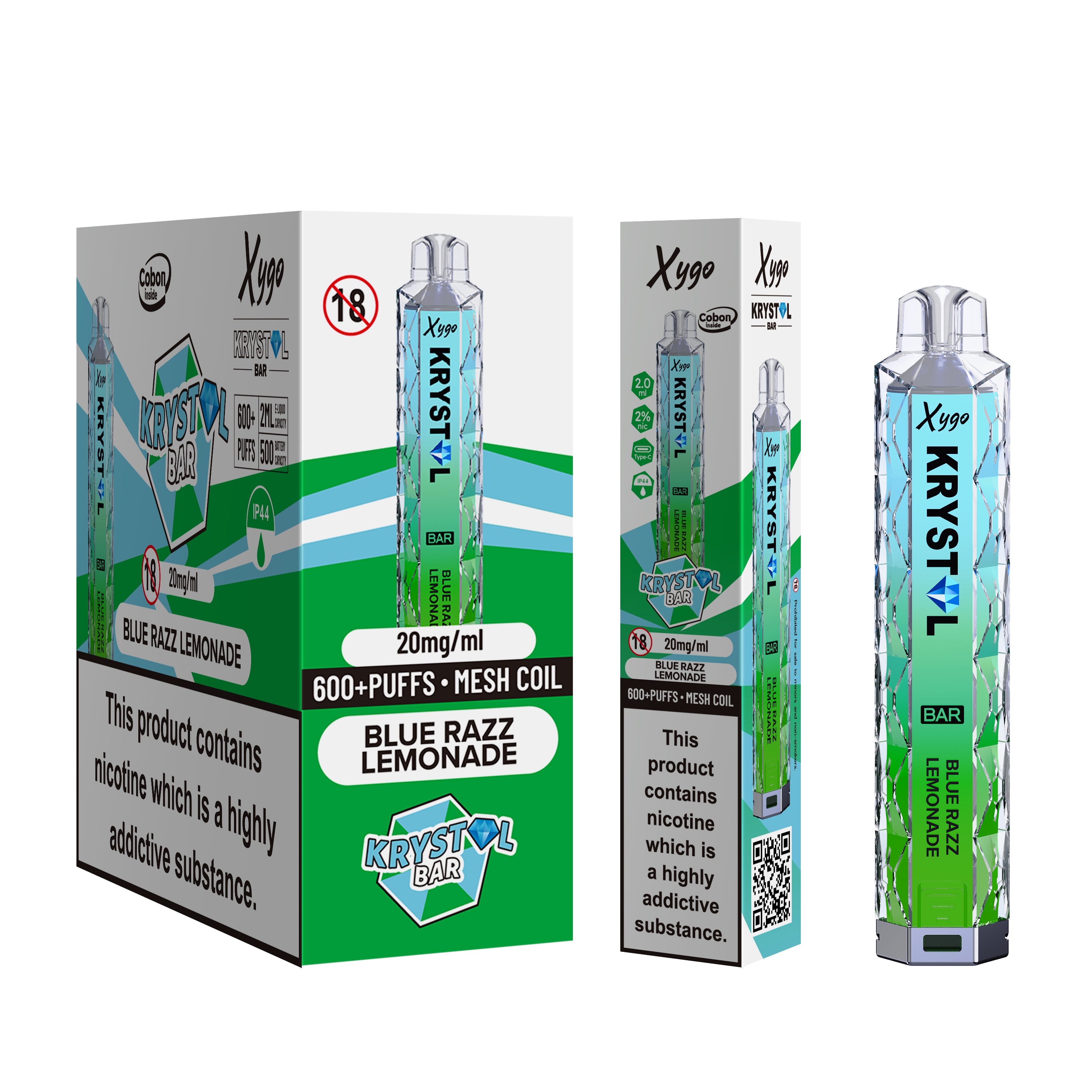XYGO KRYSTAL 600 KIT BLUE RAZZ LEMONADE (10)
