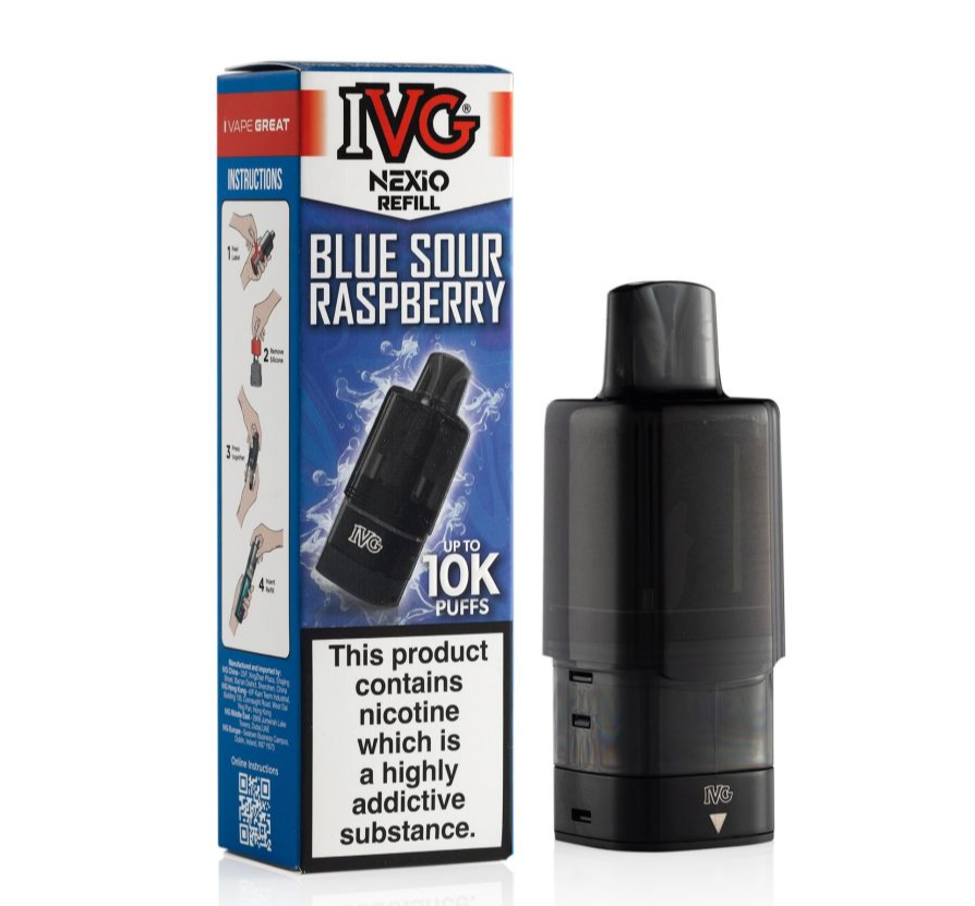 IVG NEXIO 10K REFILL POD BLUE SOUR RASPBERRY (5)