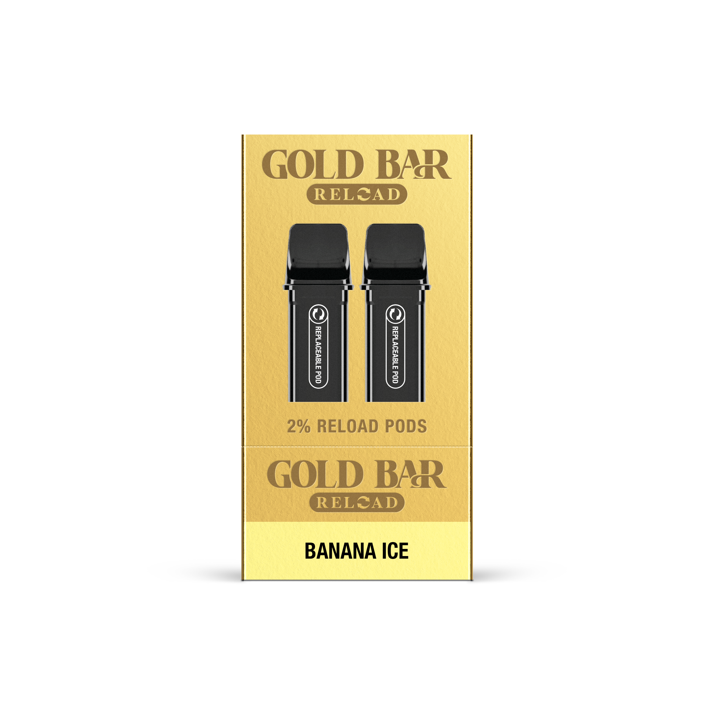 GOLD BAR RELOAD PODS 2PK BANANA ICE (10)