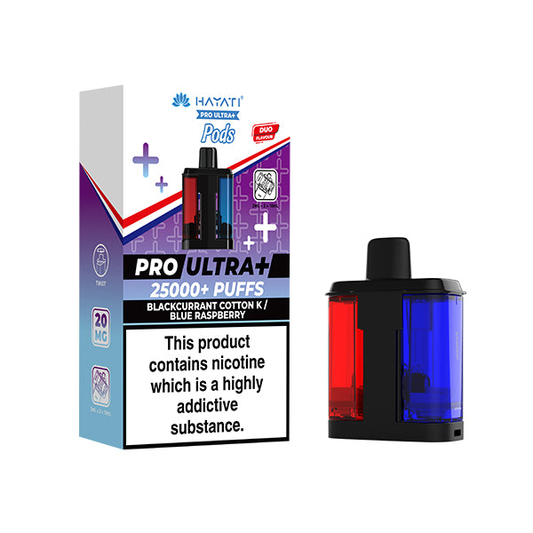 HAYATI PRO ULTRA 25K POD BLACKCURRANT COTTON K / BLUE RASPBERRY (5)