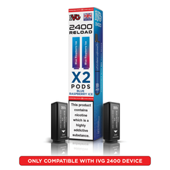 IVG 2400 RELOAD POD 2 PACK BLUE RASPBERRY ICE (5)