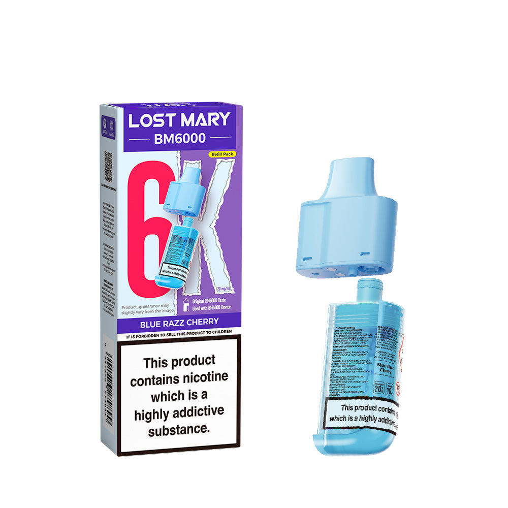 LOST MARY BM6000 POD BLUE RAZZ CHERRY (5)
