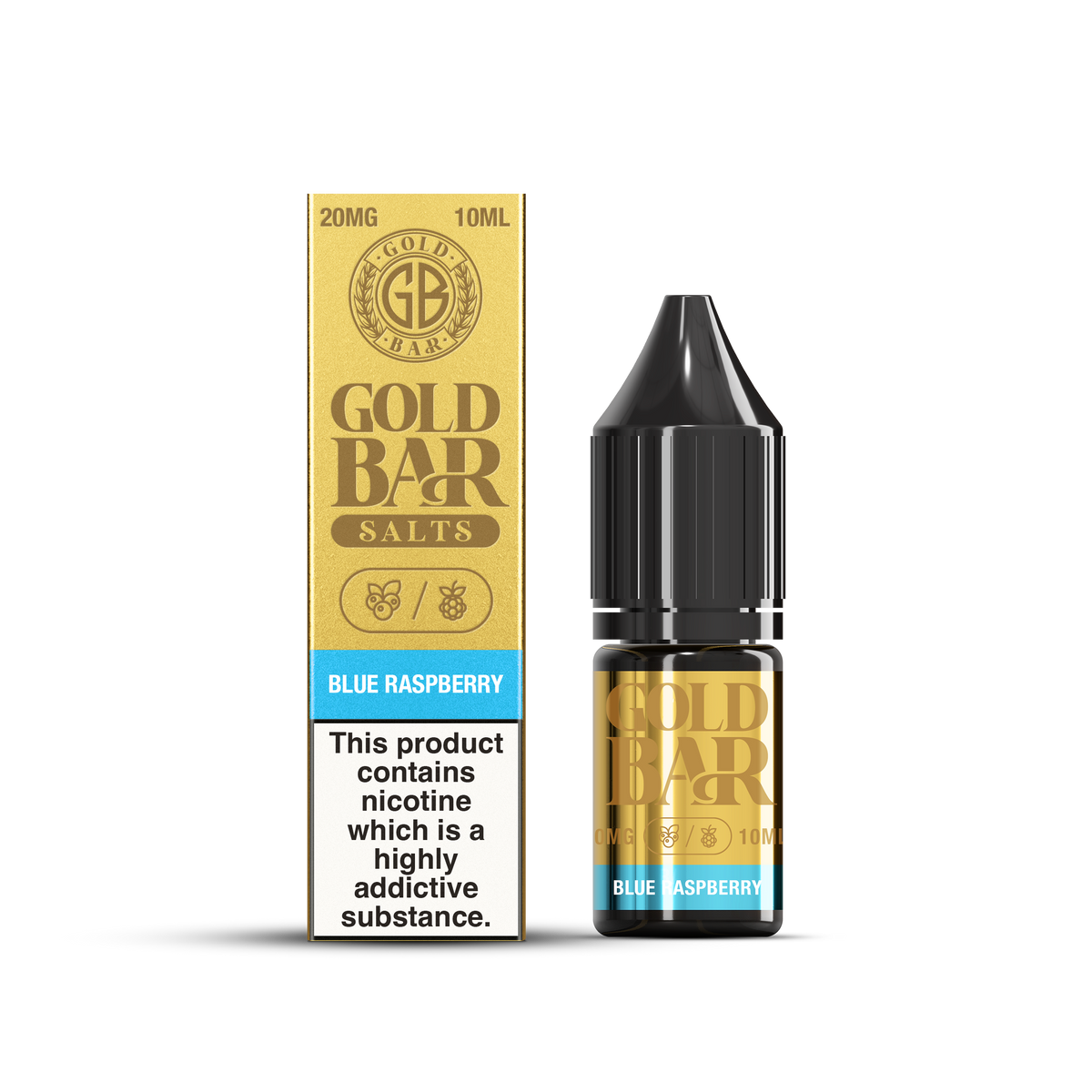 GOLD BAR SALTS 10ML BLUE RASPBERRY (10)