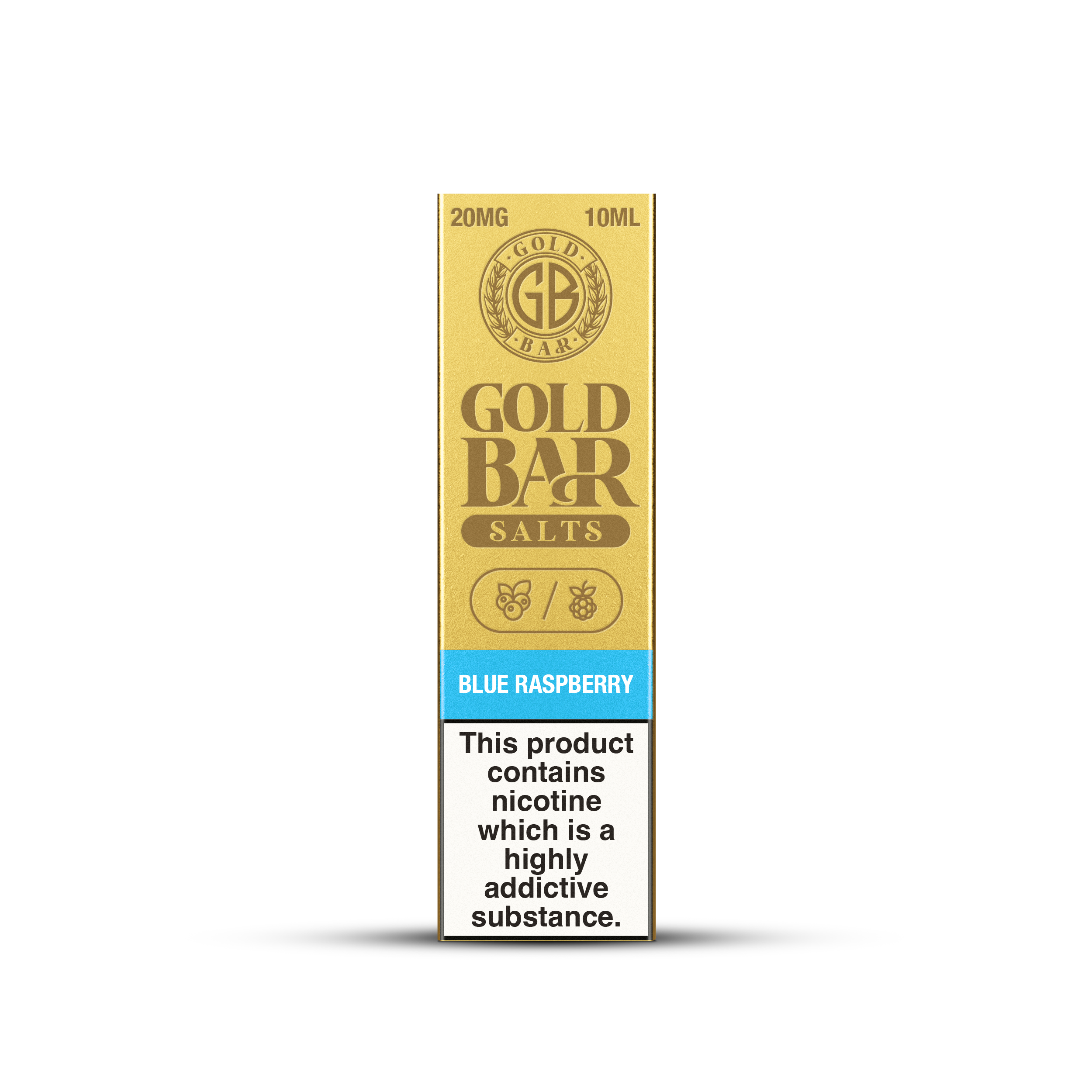 GOLD BAR SALTS 10ML BLUE RASPBERRY (10)