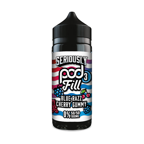 DOOZY SERIOUSLY POD FILL 3 100ML BLUE RAZZ CHERRY GUMMY