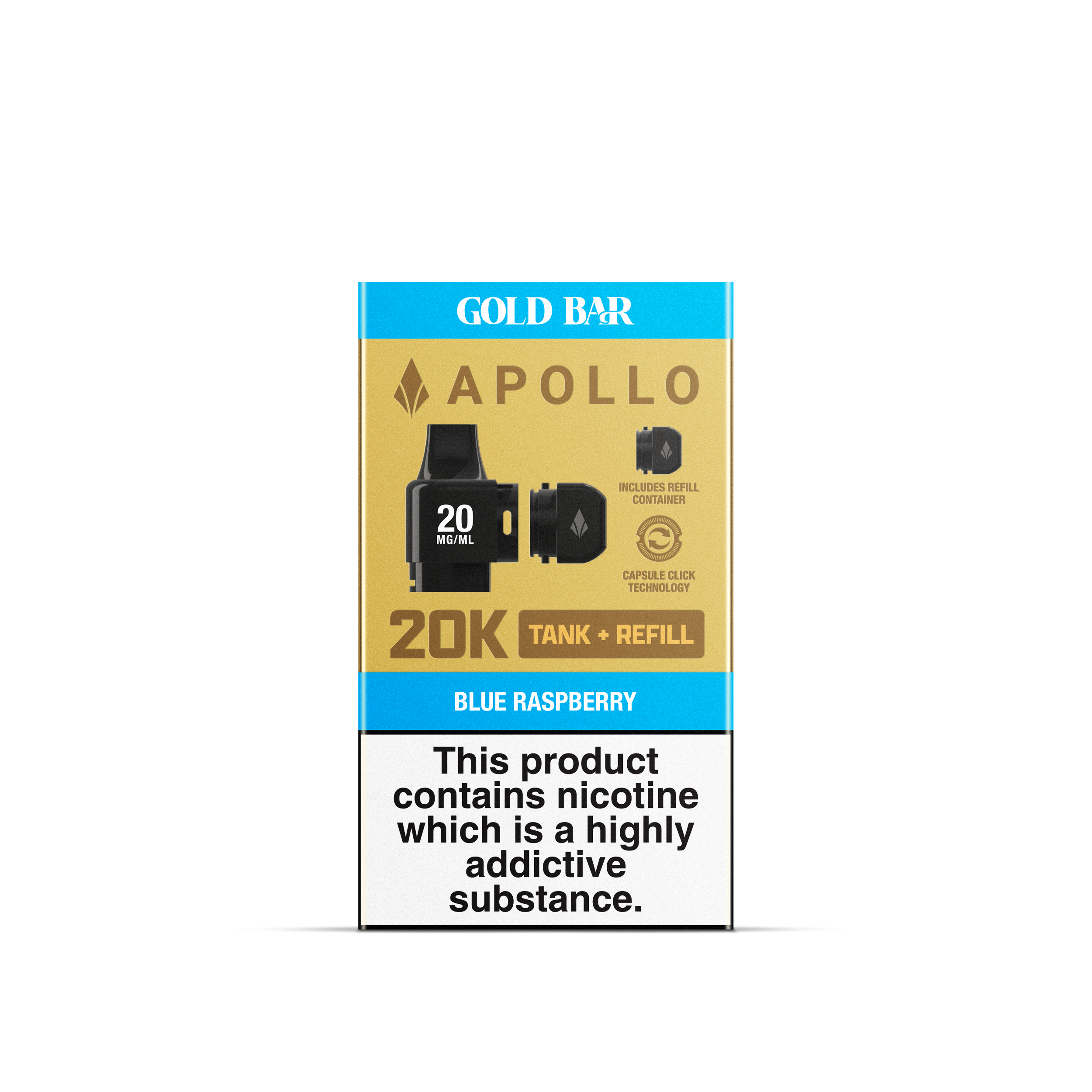 APOLLO 2ML+5ML POD + REFILL BLUE RASPBERRY (10)