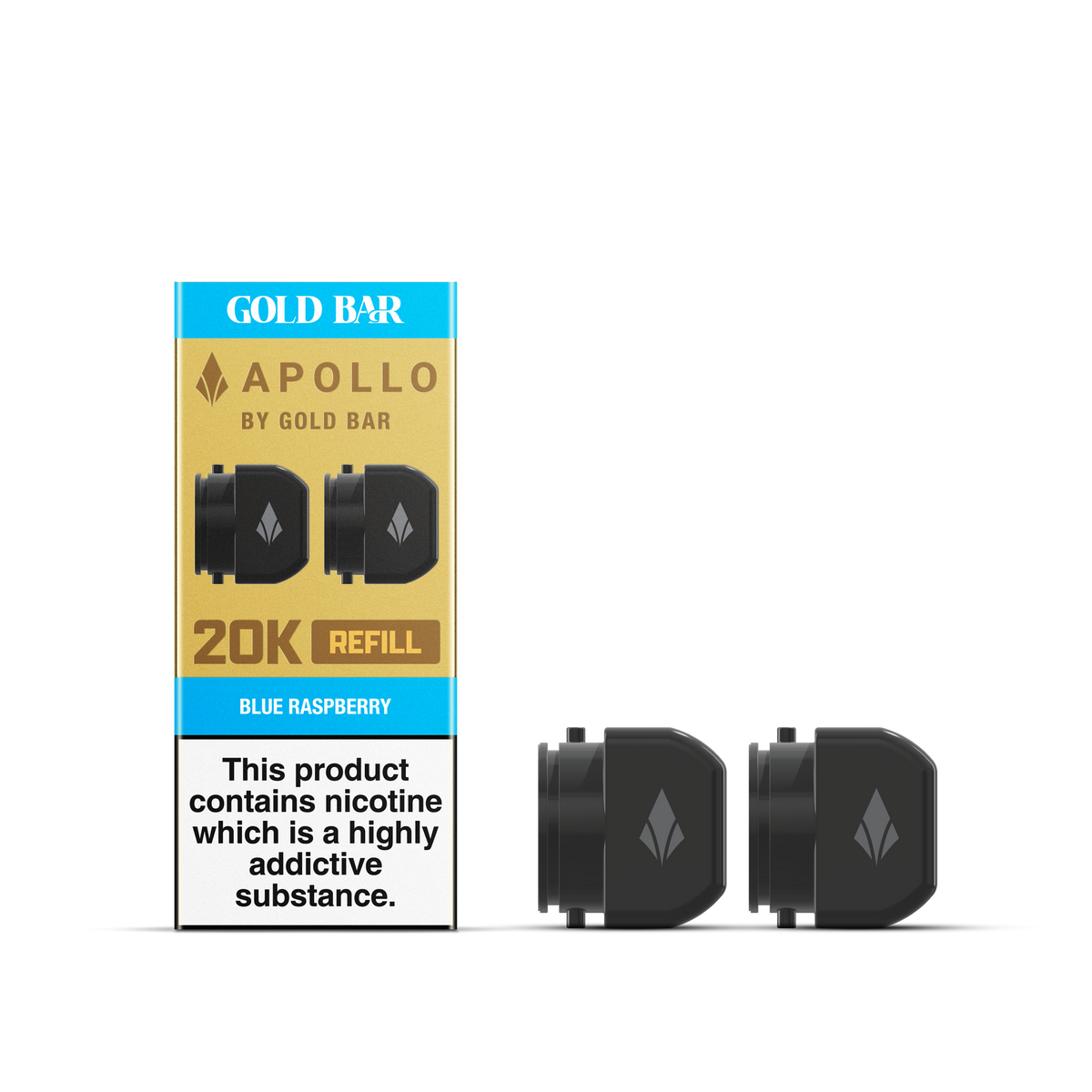 APOLLO 2x5ML REFILL CONTAINERS BLUE RASPBERRY (10)