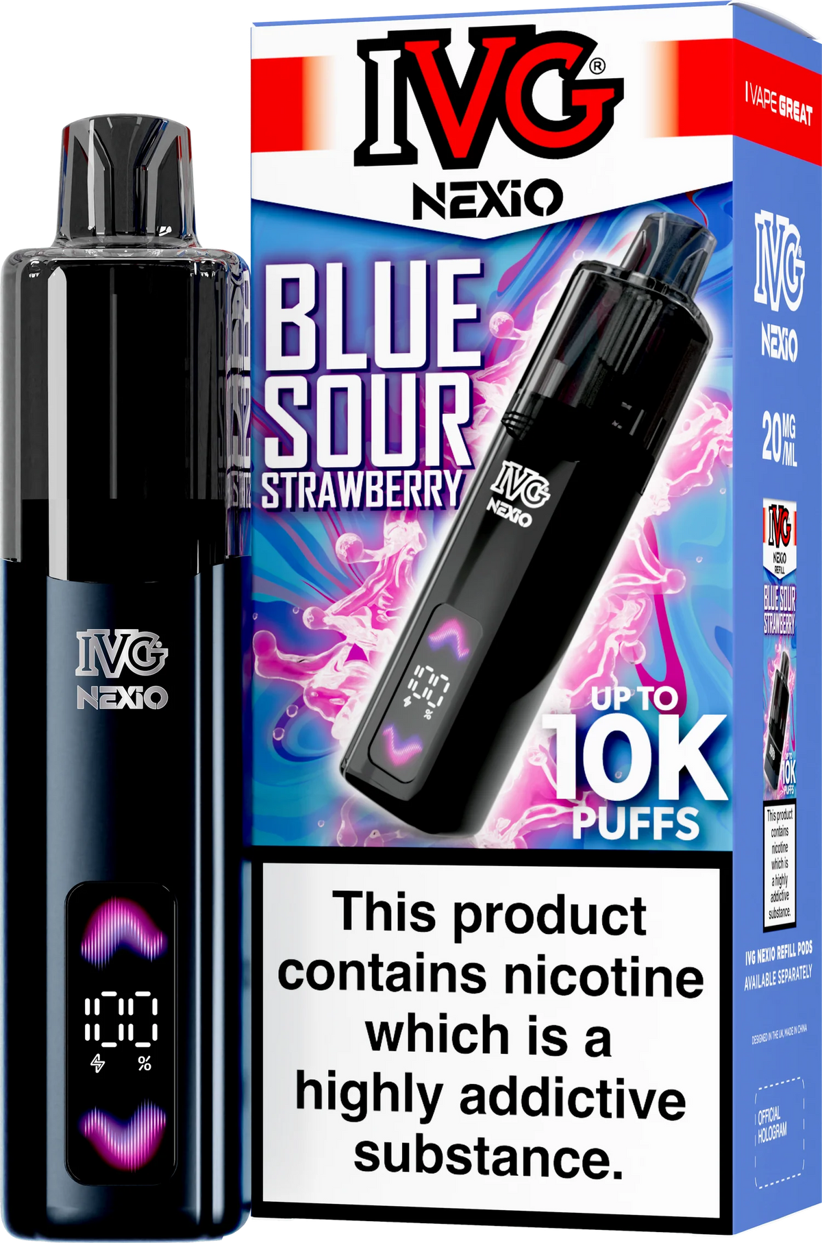 IVG NEXIO 10K KIT BLUE SOUR STRAWBERRY(5)