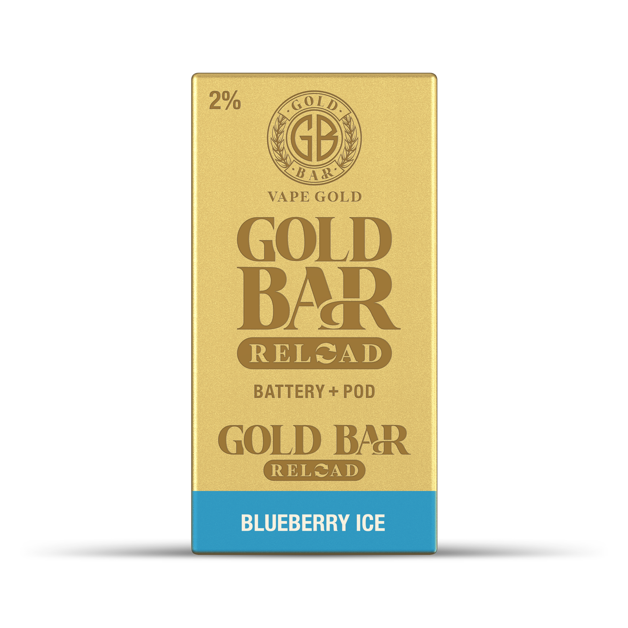 GOLD BAR RELOAD BATTERY + POD BLUEBERRY ICE (10)