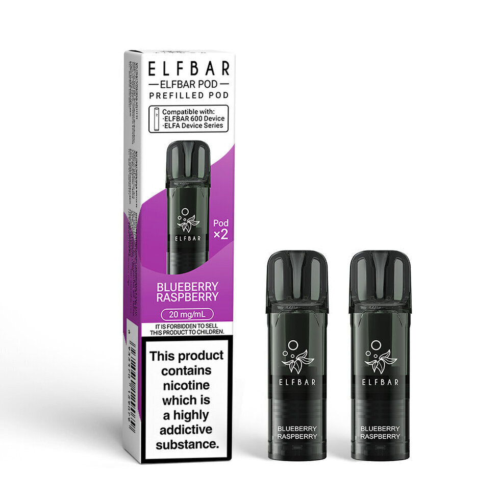 ELFBAR 600 2025 2PK PODS BLUEBERRY RASPBERRY (10)