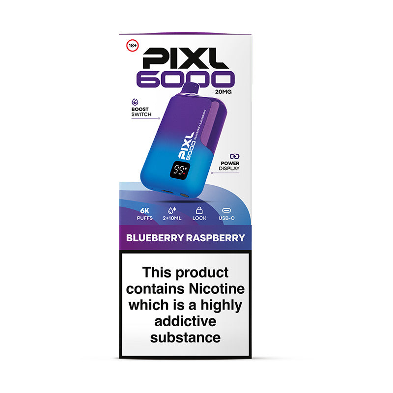 PIXL 6000 DISPOSABLE BLUEBERRY RASPBERRY (5)