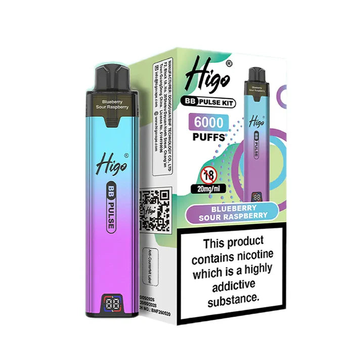 HIGO BB-PULSE 6000 KIT BLUEBERRY SOUR RASPBERRY (5)