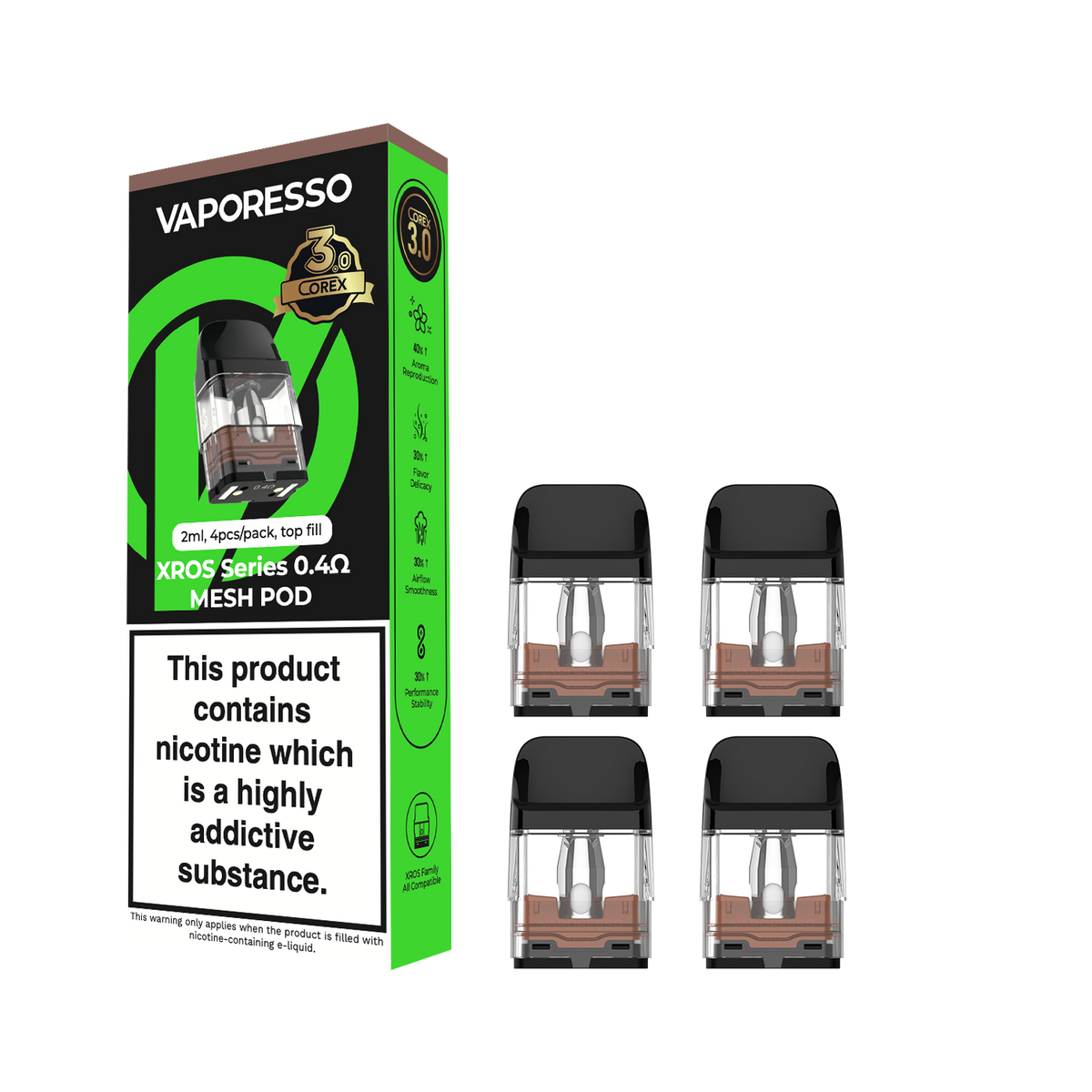 VAPORESSO XROS COREX 3.0 PODS 0.4 (4)