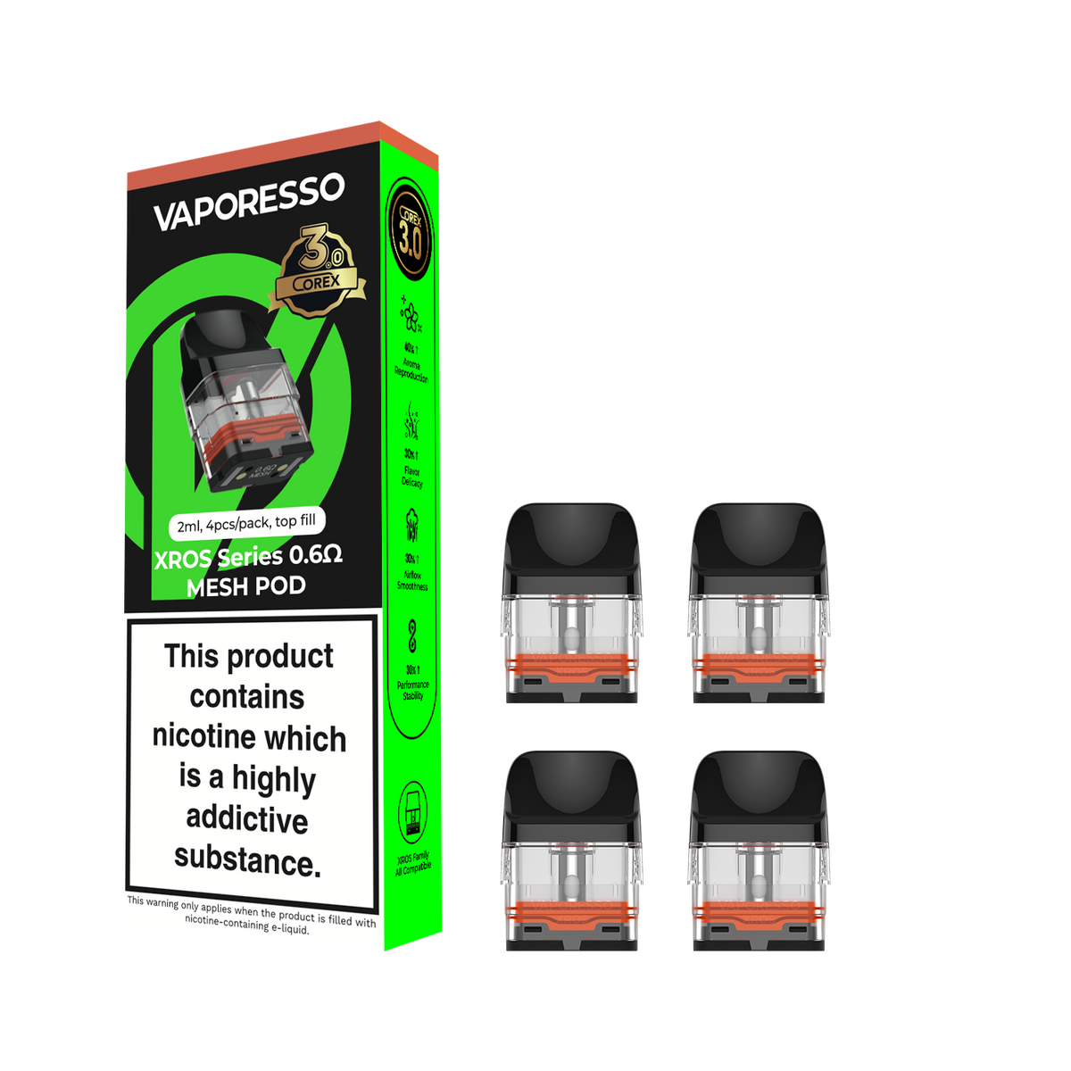 VAPORESSO XROS COREX 3.0 PODS 0.6 (4)