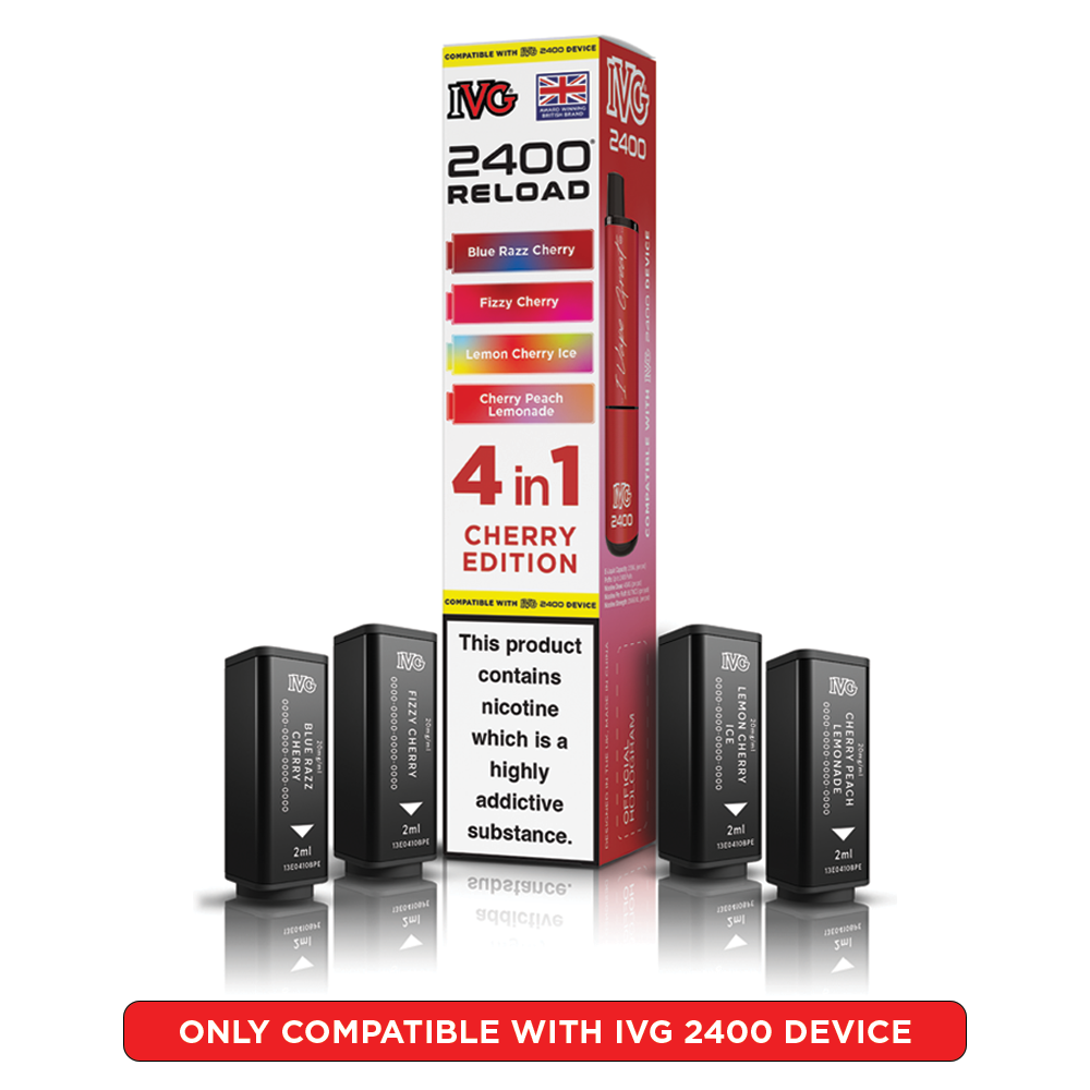 IVG 2400 RELOAD POD 4 PACK CHERRY EDITION (5)
