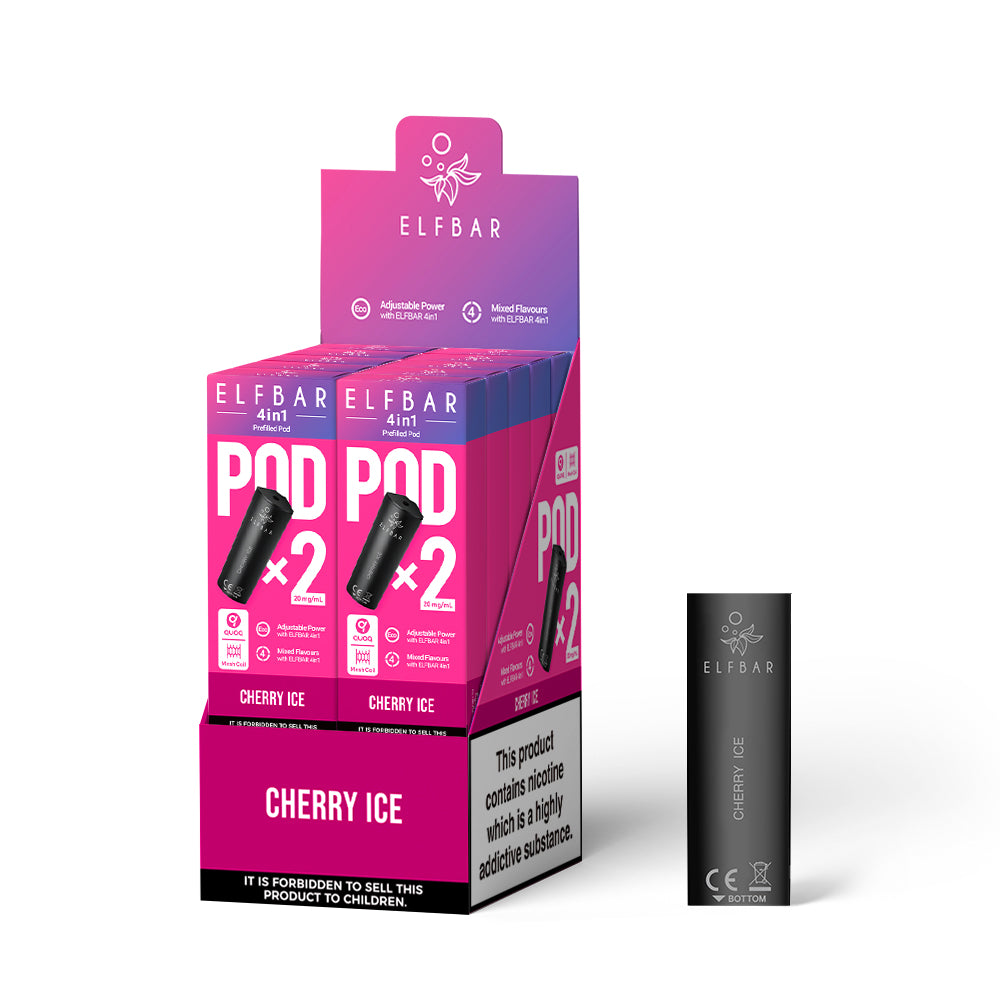 ELFBAR 4in1 PREFILLED PODS 2 PACK CHERRY ICE (10)