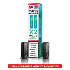 IVG 2400 RELOAD POD 2 PACK CLASSIC MENTHOL (5)
